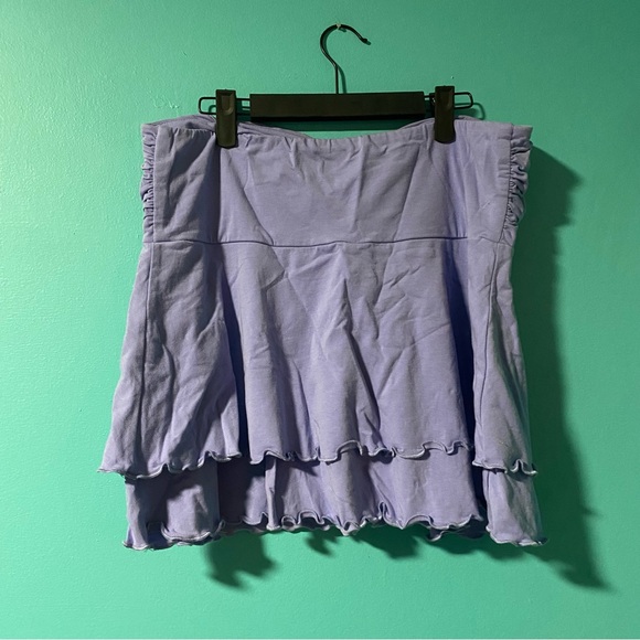 Wild Fable XXL Periwinkle Blue Purple Ruffle Convertible Mini Skirt Halter Top - Picture 3 of 4